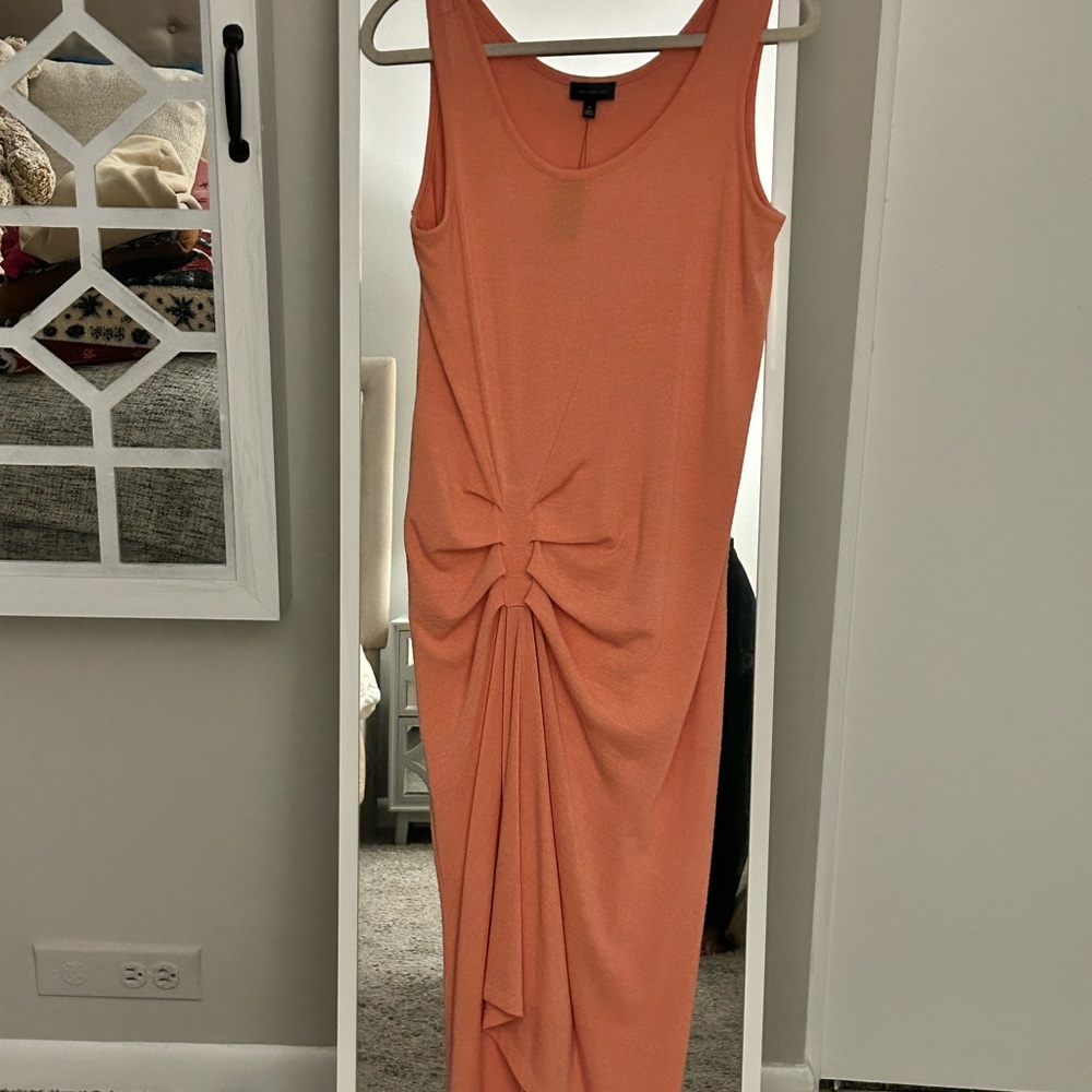 The Limited Coral Midi Dress